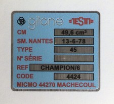 Autocollant Gitane Testi