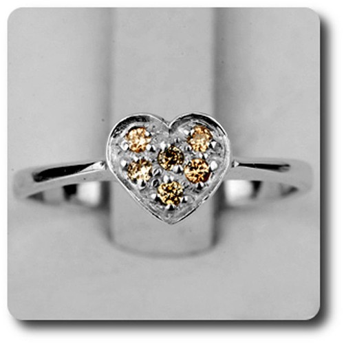 Bague diamant champagne argent - bague,