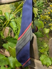 Cravate 100% soie "bleu vert rouge noir"made in France, homme ´70 ,état neuf