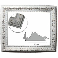 Cadre baroque blanc avec