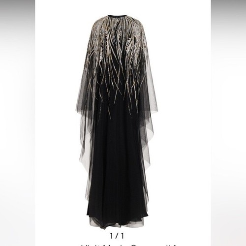 Elie saab black tulle - and, gold