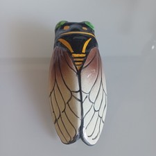 Cigale Murale Céramique Vallauris 1970 Vintage (13x6 cm)