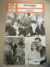 CARTE FICHE CINEMA 1933 DEUX