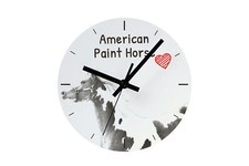 Paint Horse américain horloge