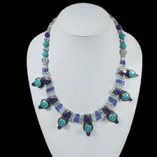 Collier ras du cou en lapis