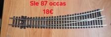 Aiguillage courbe à gauche Peco SL87 Insulfrog 258 mm code 100 - R 1524 & 762 mm