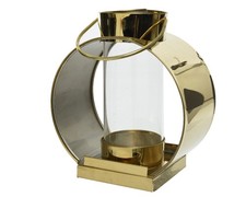 Lanterne Métal/Verre 17, 5X10X18CM Couleur Or