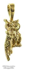 Owl Charm / Pendant EP Gold Plated Jewelry with a Lifetime Guarantee!