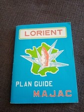 Lorient PLAN GUIDE 1970 GUIDE MAJAC CARTOGRAPHIE RUE VILLE BRETAGNE  MORBIHAN 56