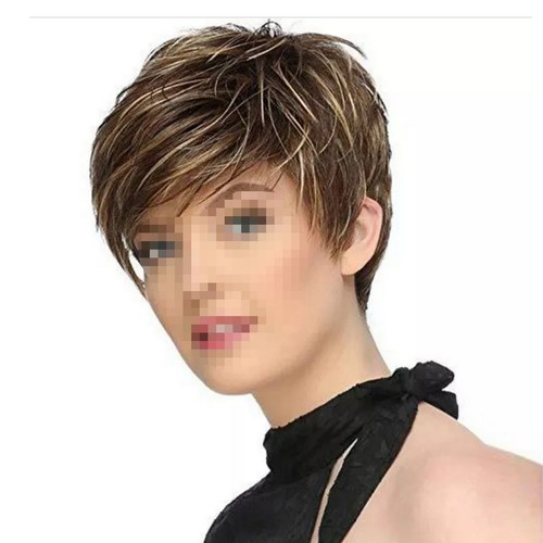 Perruque brune naturelle pour
