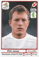 497 PHIL JONES # ENGLAND EURO 2012 POLAND UKRAINE STICKER PANINI