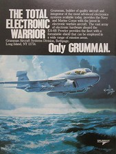 9/1989 PUB GRUMMAN EA-6B PROWLER EW ELECTRONIC WARFARE US NAVY ORIGINAL AD