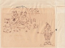 JOLI DESSIN ORIGINAL AU FEUTRE SIGNÉ ET DATÉ DE FRANK MARGERIN