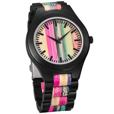 Montre en Bois Géométrique