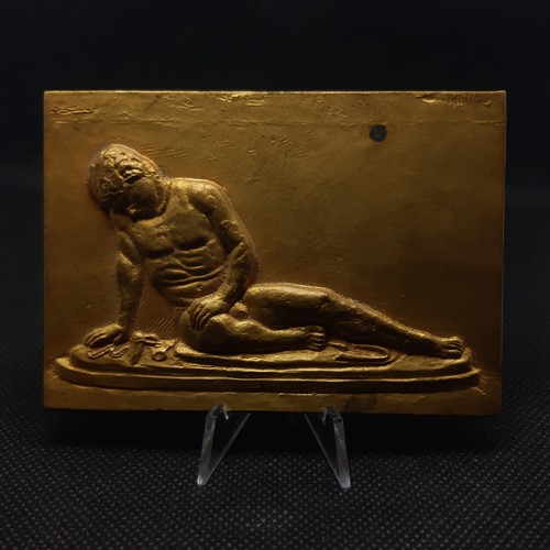 Plaquette bronze doré - en,