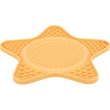 Assiette à lécher étoile Lick'n'Snack 23.5 cm jaune pour chien