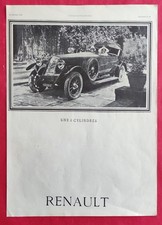 Publicité Presse: Automobile la 6 Cylindres RENAULT - BD Huile SPIDOLEINE  1923