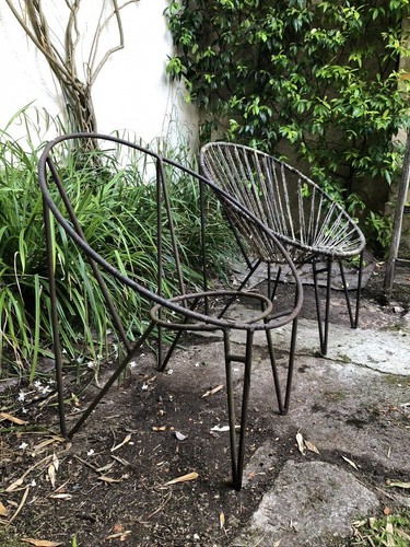 Paire fauteuil metal - de, en