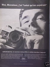 PUBLICITÉ 1969 LEICAFLEX SL LE LEICA REFLEX A CELLULE DERRIÈRE L'OBJECTIF - AD