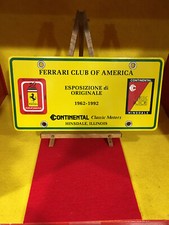 FERRARI CLUB OF AMERICA 1962-1992 ANNUAL MEET NEW COMMEMORATIVE LICENSE PLATE