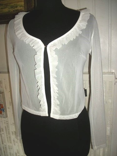 Gilet bolero voile - , blanc