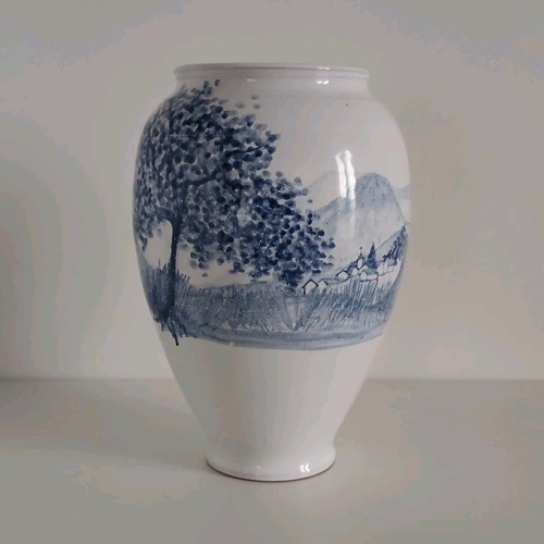 Vase céramique blanc et - en,