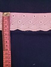 Coupon de dentelle broderie anglaise 1m  x 4,5 cm large