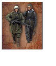 lot de 3 figurines, soldats allemand, team MG, karkov  1/35  WW2