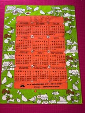 Torchon ancien calendrier - , 1976