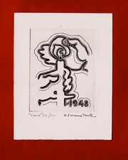 ET20-LITHOGRAPHIE-CARTE DE VOEUX-A.S-SUZANNE TOURTE-PEINTRE-[G.ARM. MASSON]-1948