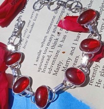 Bracelet chaîne réglable en argent sterling 925 avec pierre précieuse...