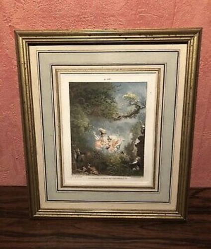 Gravure ancienne fragonard les - ancienne,