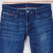 Hommes Tommy Hilfiger SCANTON SLIM Ajusté Straight Élasthanne Bleu Jeans W38 L34