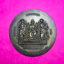 RARE Médaille uniface Histoire de la civilisation 