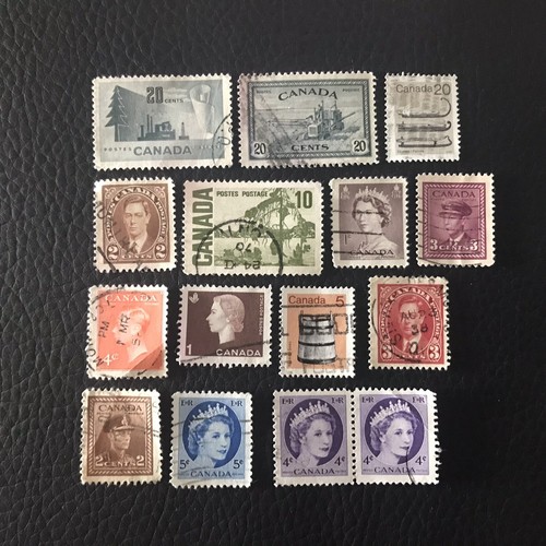 Lot timbres anciens du - 15,