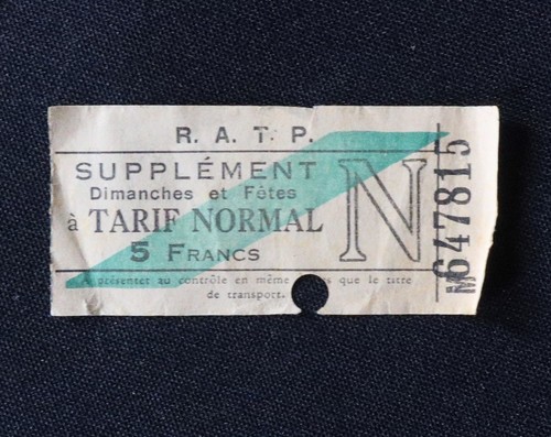 Ancien ticket paris métro - ancien,