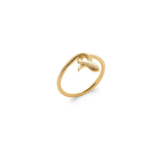 Bague serpent plaqué - , or