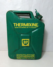 Old BP Thermixine gasoline round jerrycan bidon essence garage pompe service 20L