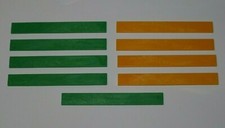 Playmobil Accessoire Lot 9 Pièces Plaque Bois Vert & Jaune 10 cm NEW