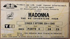 Madonna - Ticket concert Re Ivention Tour - N° O 20 29 du 5/9 2004 -Paris Bercy