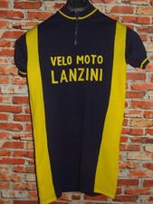 Eroica Maillot Shirt Vélo Cyclisme Vintage Années 70 Lanzini 50% Laine Brodé