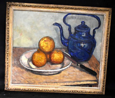 Tableau huile Nature morte à la cafetière signé Ferdinand OLIVIER (1873-1957)