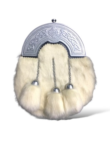 Sporran fourrure blanche - en,