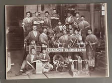 Grande PHOTO ancienne OUVRIERS