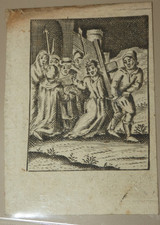 image pieuse XVIIIe chemin de croix jesus portant la croix