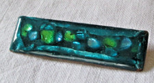 Ancienne magnifique broche en émaux d'art de créateur unique bijou vintage 5800