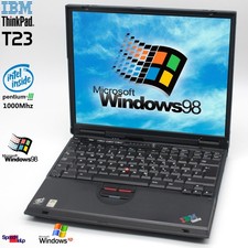 PC Portable IBM THINKPAD T23 Intel Pentium 3 1000MHZ Windows 98 Lan DVD 20GB