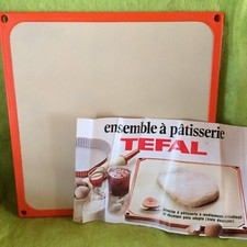 PLANCHE plaque à pâtisserie TEFAL anti-adhésif orange VINTAGE