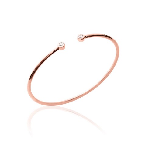 Bracelet jonc ouvert zirconium - jonc,