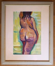 tableau de Gérard Fagard (1938-2021): nu féminin de dos